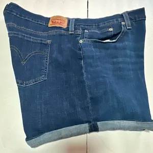 Levi's Dark Blue Jean Shorts thumbnail 7