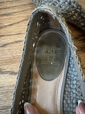 Frye Emma Woven Ballet Flat 10 Leather upper Taupe Coquette Buisness Casual thumbnail 4