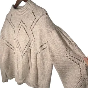 H&M Beige Wool Blend Knit Sweater thumbnail 4