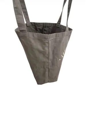 Grey Graphic Tote with Bear “LETS HIBERNATE” Gray thumbnail 3