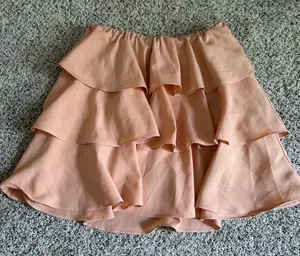 Vestique Pink Bubble Mini Skirt Tiered Ruffled Cocktail thumbnail 1