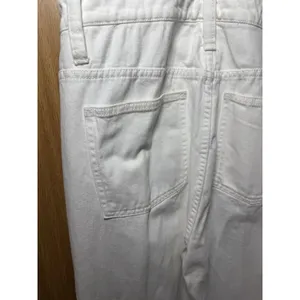 MADEWELL Straight Leg Denim Jeans Overalls Women Size SMALL White thumbnail 9