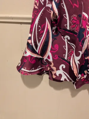 Banana Republic Faux Wrap Purple Pink Skirt thumbnail 13