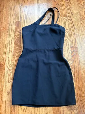 Lovers + Friends Sidney Mini Dress Black XS Criss Cross Strappy Cocktail Party thumbnail 4