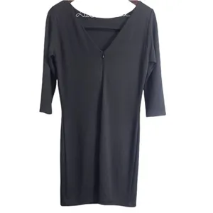 Amanda Uprichard Black 3/4 Sleeve Cocktail‎ Party Dress Size Large thumbnail 3