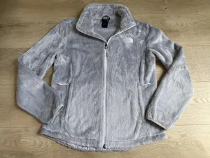 EUC The North Face Women's Luxe Osito Jacket Gray soft casual size M thumbnail 1