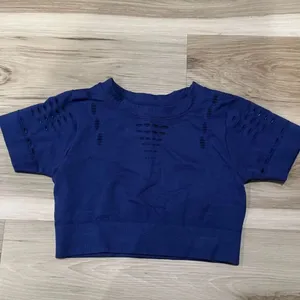 Ivy Park Blue Athletic Crop T Shirt Top Women’s Small/Medium thumbnail 2