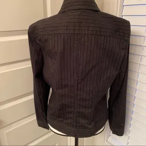 Jones New York|| Black /white striped jacket thumbnail 4