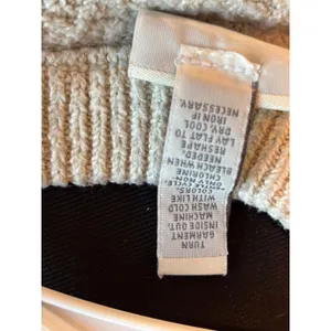 St Johns Bay Womens PL Oatmeal Beige Textured Knit Crew Neck Raglan Sweater thumbnail 7