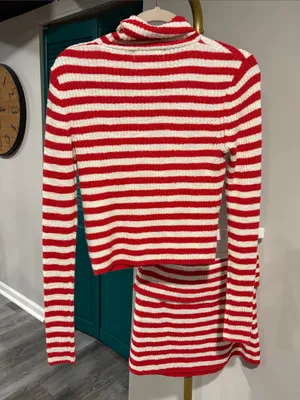 Free People NWOT Free-est Super Stripe Sweater Set, size small thumbnail 7