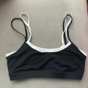 Alo Yoga Airbrush Double Up Bra Black/White M thumbnail 2