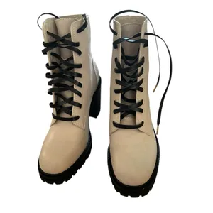 ARTISAN CRAFTED BY ZIGI Semi High Lace-Up Boots - Cream Leather, size 8, NWOT thumbnail 3