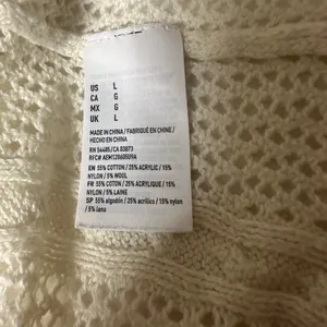 American Eagle Outfitters Knit Cream Sweater size large thumbnail 6