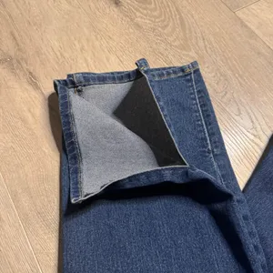 Levis 724 High Rise Straight Leg Jeans Dark Wash Side Slit Hem A8741 32 / 14 Reg thumbnail 7