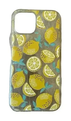 Yellow Lemon Novelty Print Soft Cover Case for iPhone 12 thumbnail 1