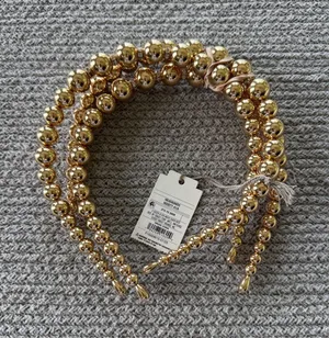 Set of 3 A New Day Metallic Gold Beaded Headbands thumbnail 1