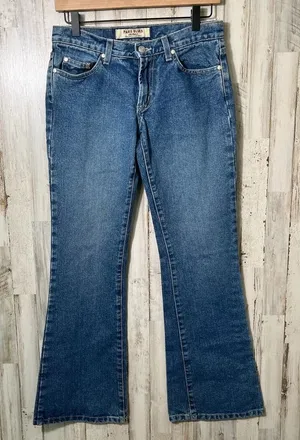 Vintage 90s Y2K Paris Blues Low Rise Wide Leg Flare Jeans USA Womens Size‎ 3 thumbnail 1