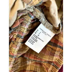 AMERICAN EAGLE Plaid Crop Top Size Small S COUNTRY GIRL COWGIRL WESTERN FARM thumbnail 4
