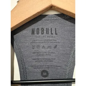 NoBull Athletic Racerback Tank Top Women Sz M Gray Scoop Neck Workout Gym thumbnail 3