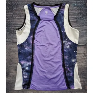 Tail Shirt Women Small Activewear Golf Top Sleeveless Black Purple Space Sky thumbnail 5