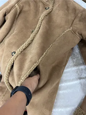 L.L. Bean Women's suede faux fur Shearling-Trim Trench Coat L regular thumbnail 6