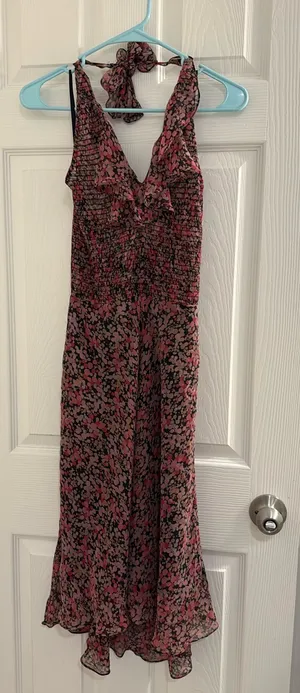 BCBGMAXAZRIA Midi Halter Dress thumbnail 1