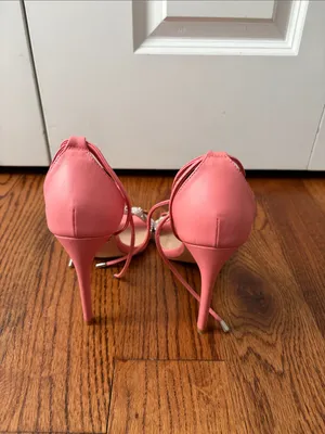 Venus Pink Braided Rhinestone Strap Stiletto Sandals Size 8 New thumbnail 4