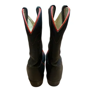 Dan post size 5 D Black Red leather Cowboy Boots country western rodeo thumbnail 7