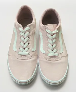 VANS Old Skool Pink Low top Sneaker Shoes Missy Size 6 Casual School Skateboard thumbnail 1