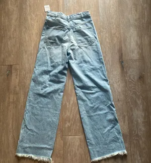 Free People We The Free Ollie Extreme Wide Leg destroyed distressed denim jeans 24 NEW thumbnail 5
