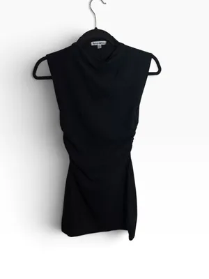 Reformation Alden Black Knit Mini Dress thumbnail 2