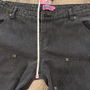 Edikted Ayla Low Rise Wide Leg Carpenter Jeans black wide leg medium thumbnail 5
