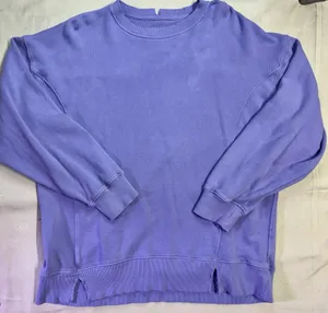 Aerie Distressed Purple Crew Sweater Oversize Small D48 Cozy Fall Wear Cottage thumbnail 1