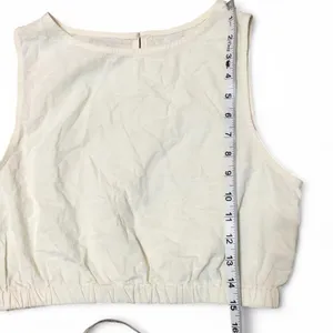 Maple Sleeveless linen Crop Top White Size M thumbnail 6