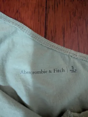 Abercrombie & Fitch Green One Shoulder Long Sleeve Top S thumbnail 3