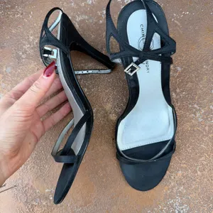 Chinese Laundry Women's Jordan High Heel Strappy black satin sz 8 thumbnail 2