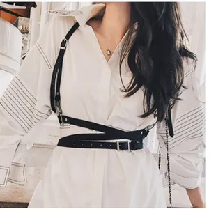 Black Punk O Ring Harness Rave Bondage New thumbnail 6