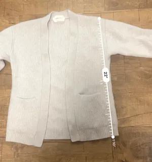 Aritzia Wilfred unwind grey gray heavy knit cardigan thumbnail 4