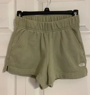 green north face fleece shorts thumbnail 1