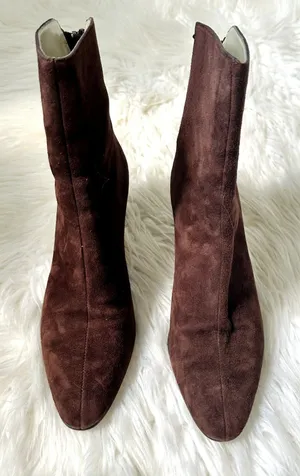 VTG Liz Claiborne Suede Ankle Boots Sz 8.5 thumbnail 1