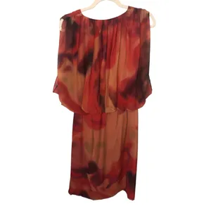Autumn Wedding Guest Size M Haute Hippie Silk Red Drape True Wrap Dress Party thumbnail 5