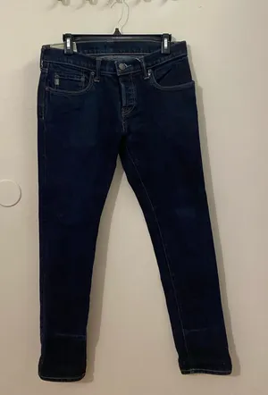 Abercrombie & Fitch Men's Navy Slim Jeans thumbnail 1
