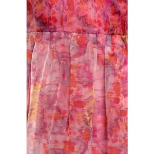 💕LULUS💕 Bloom Wildly Magenta Floral Organza Maxi Dress ~ Floral Print M NWT thumbnail 8