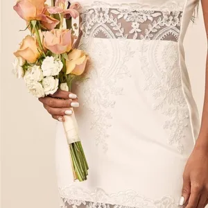 NWT Lulus Can't Deny It White Lace Sleeveless Bodycon‎ Midi Dress MEDIUM thumbnail 3
