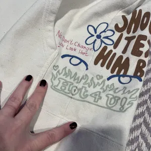 Lonely Ghost Girl Gang White Scrawl Sweatshirt Hoodie / Size Small thumbnail 8