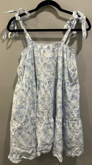 8 Oak Lane Ribbon Tie Strap Ruffle Detail Floral Dress thumbnail 4