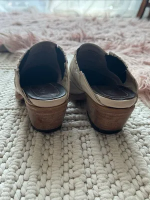 Freebird by Steven Cream Leather Western Slip-On Mules thumbnail 7