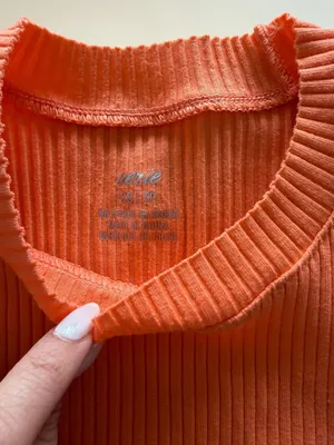 Aerie Ribbed Crew Neck Sleeveless Muscle Tank Crop Top in Orange‎ thumbnail 3