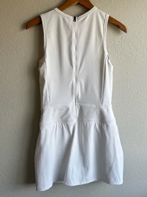 Vuori White Sleeveless Tennis Dress with Side Slit thumbnail 6