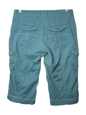 KUHL Kontra Roll-up Capri Shorts Cargo Turquoise Hiking Outdoors Camping Size 8 thumbnail 2